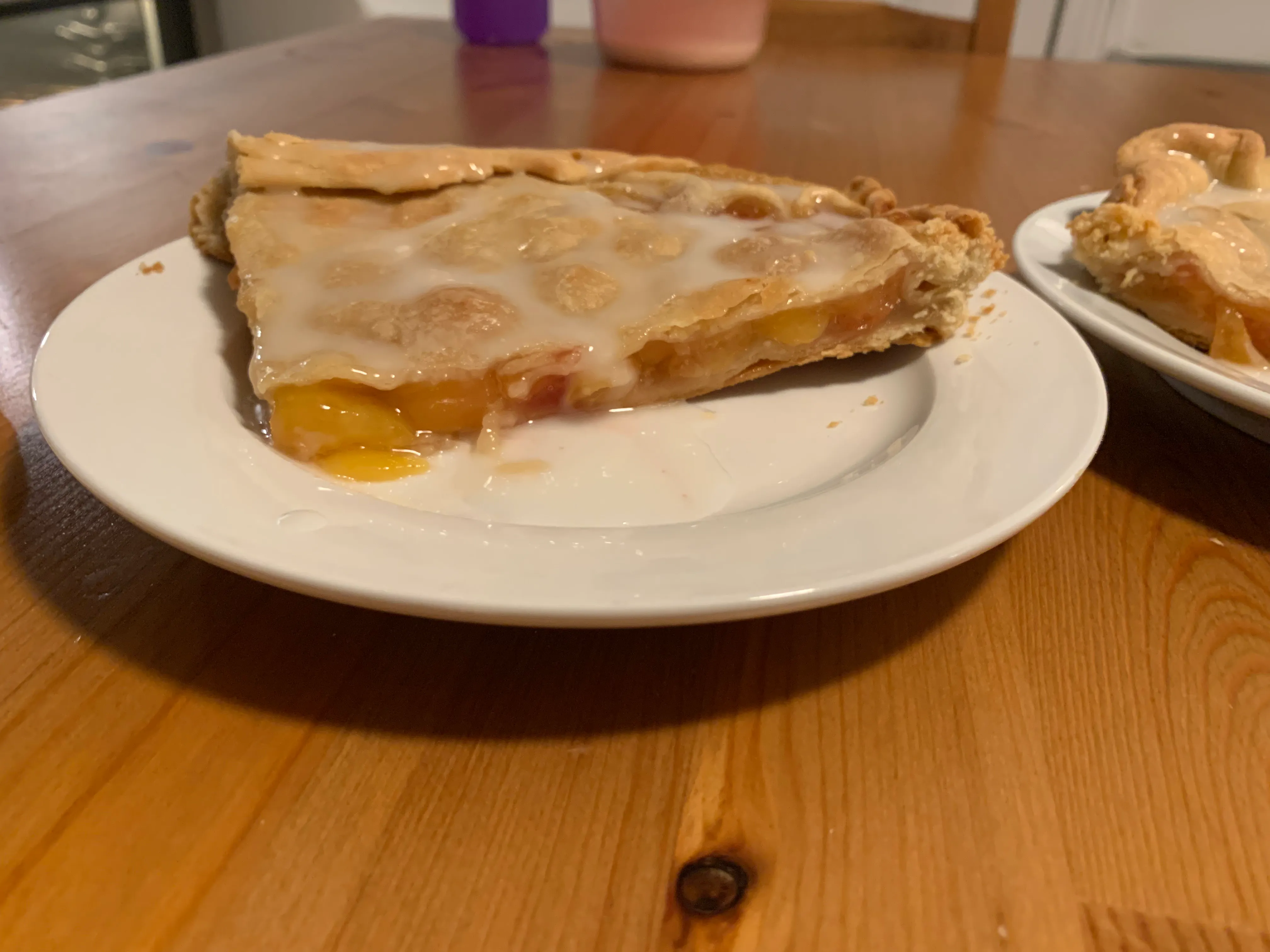 Slice of pie with lemon glaze