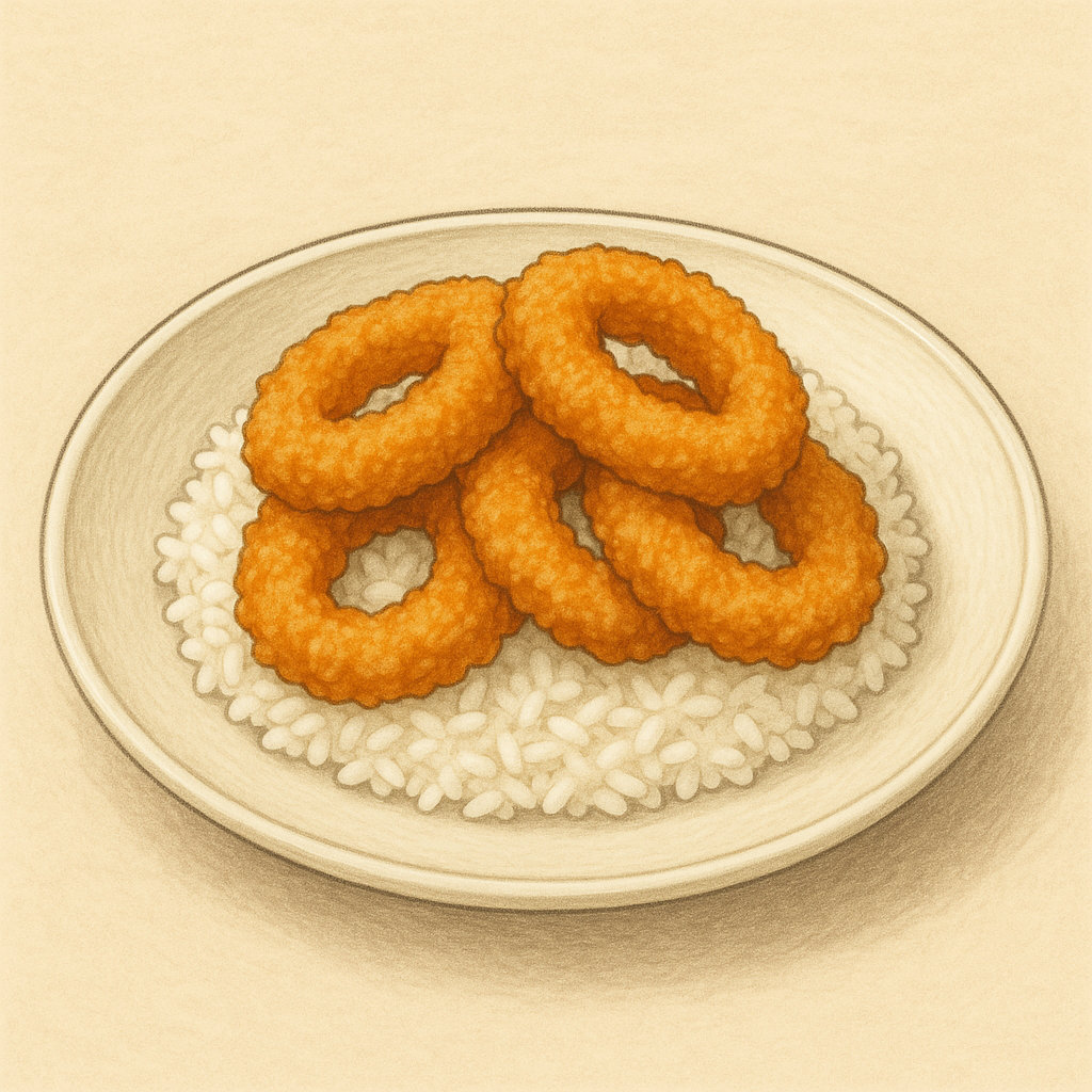 White Castle chicken rings, a thing he loves to eat